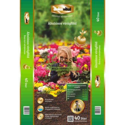 Dolce Vital - Osmocote tartalmú, top prémium minőségű általános virágföld 20 l